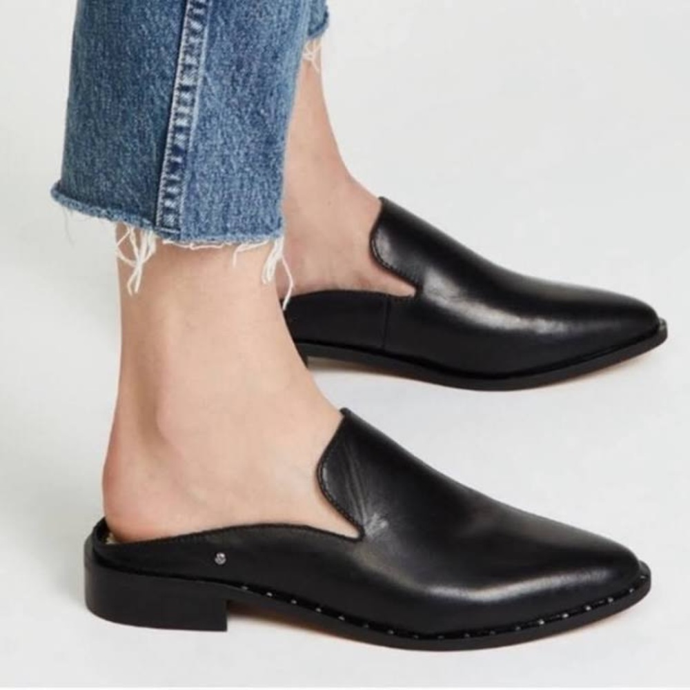 Sam Edelman LEWELLYN black pointed toe mules